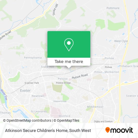 Atkinson Secure Children's Home map