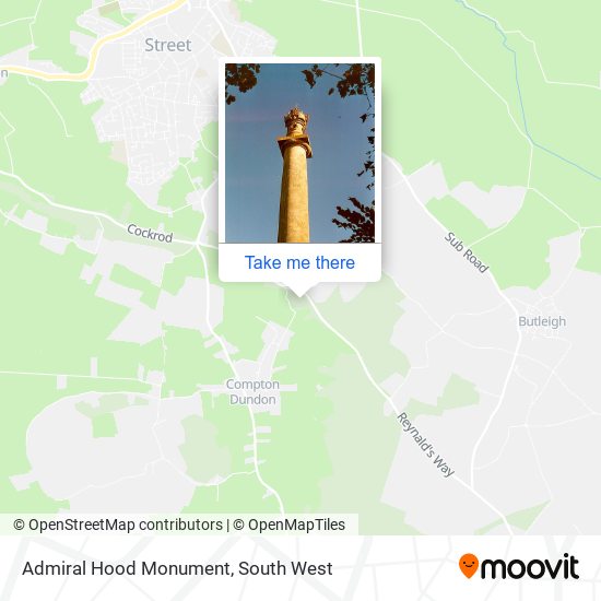Admiral Hood Monument map