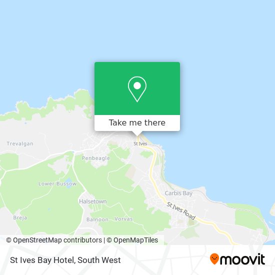 St Ives Bay Hotel map