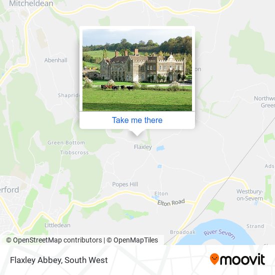 Flaxley Abbey map