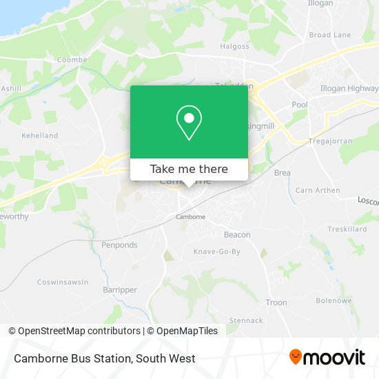 Camborne Bus Station map