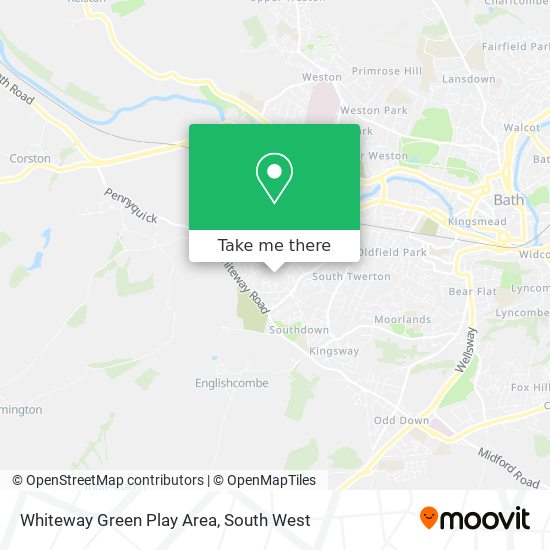 Whiteway Green Play Area map