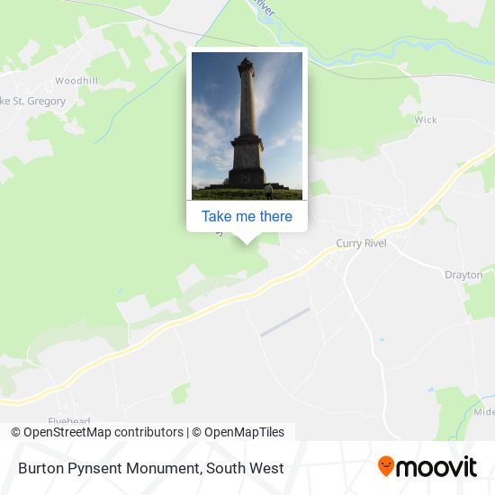 Burton Pynsent Monument map