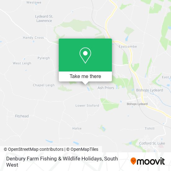 Denbury Farm Fishing & Wildlife Holidays map