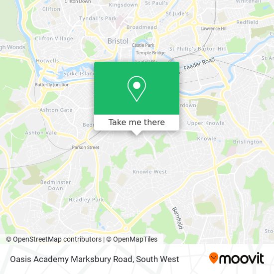 Oasis Academy Marksbury Road map