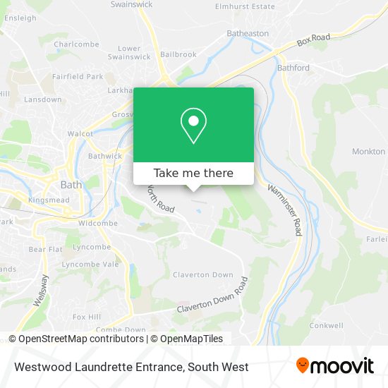 Westwood Laundrette Entrance map