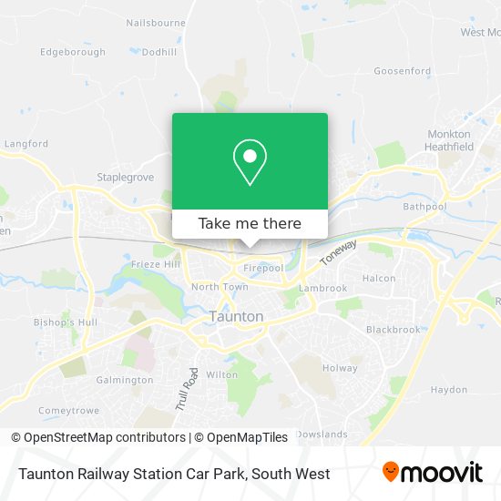Taunton Railway Station Car Park map