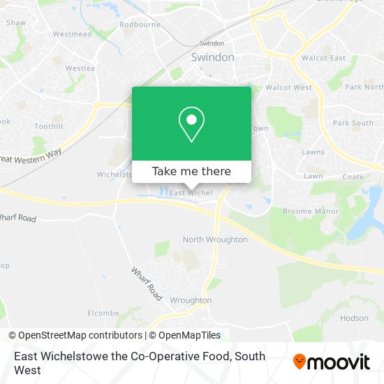 East Wichelstowe the Co-Operative Food map