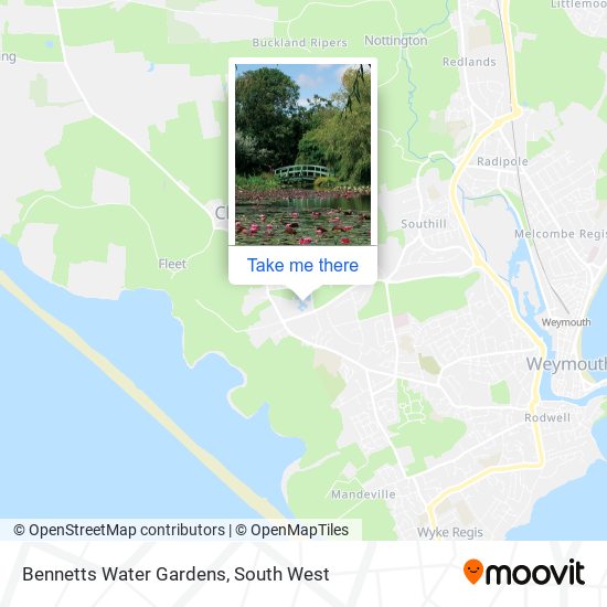 Bennetts Water Gardens map