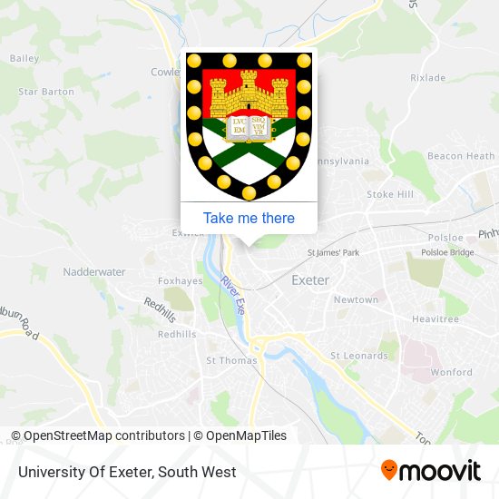 University Of Exeter map