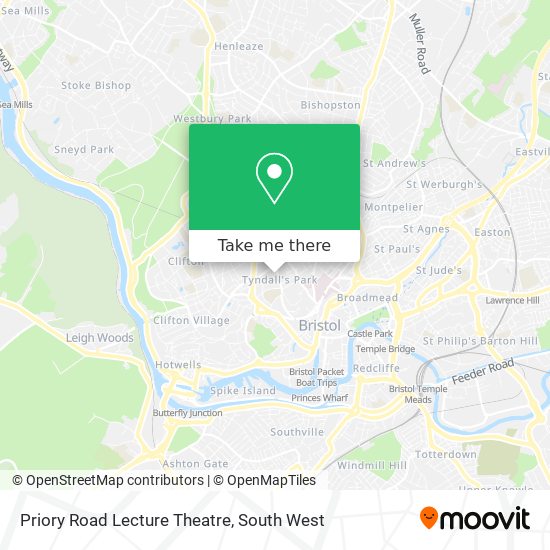 Priory Road Lecture Theatre map