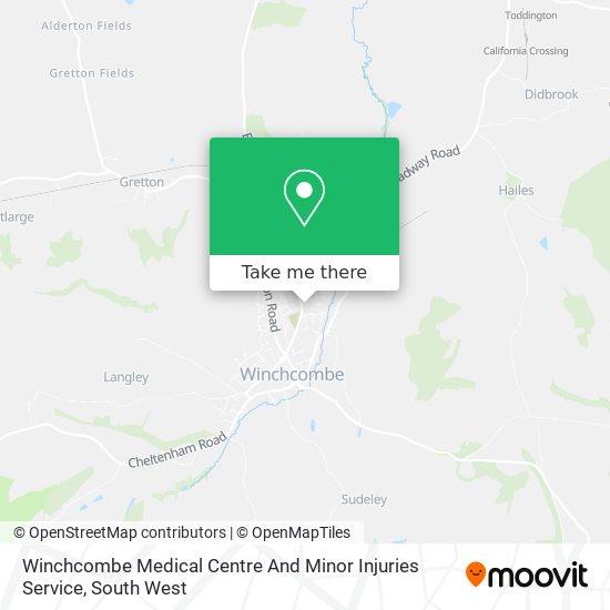 Winchcombe Medical Centre And Minor Injuries Service map