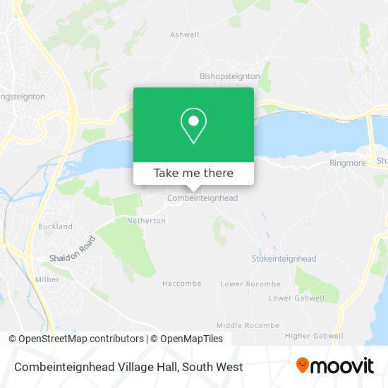 Combeinteignhead Village Hall map