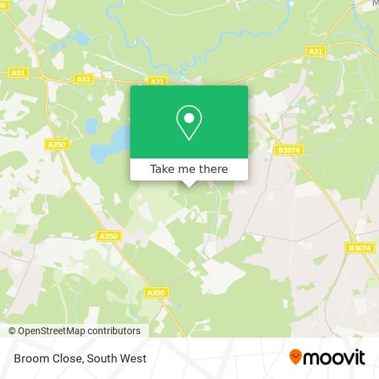 Broom Close map