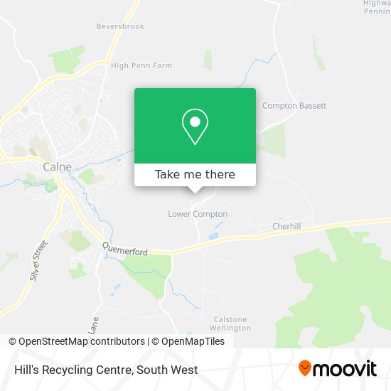 Hill's Recycling Centre map