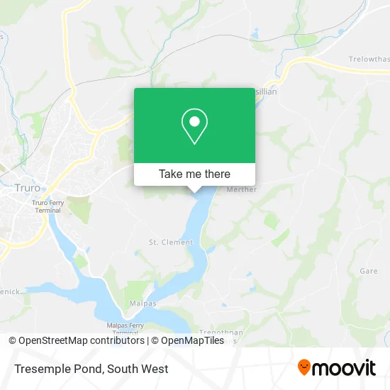 Tresemple Pond map