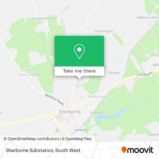 Sherborne Substation map