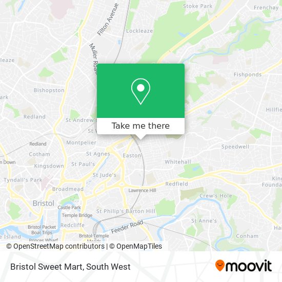 Bristol Sweet Mart map