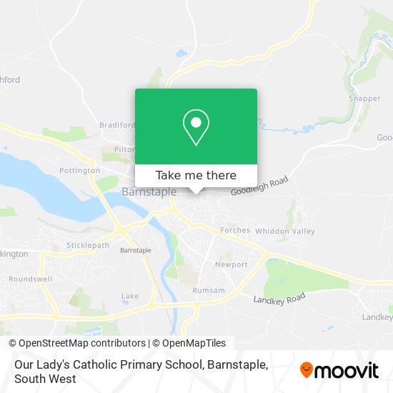 Our Lady's Catholic Primary School, Barnstaple map