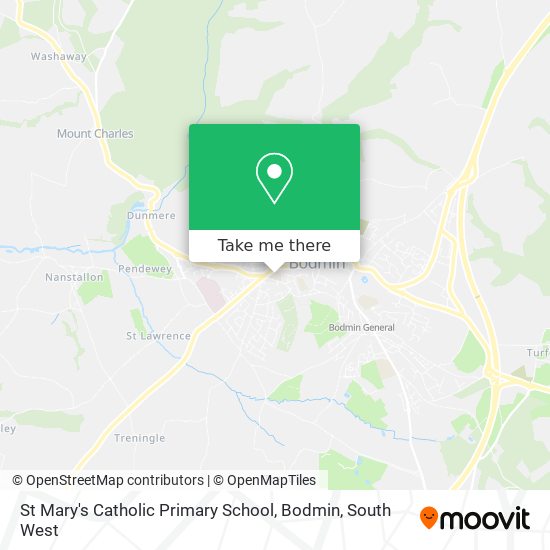 St Mary's Catholic Primary School, Bodmin map