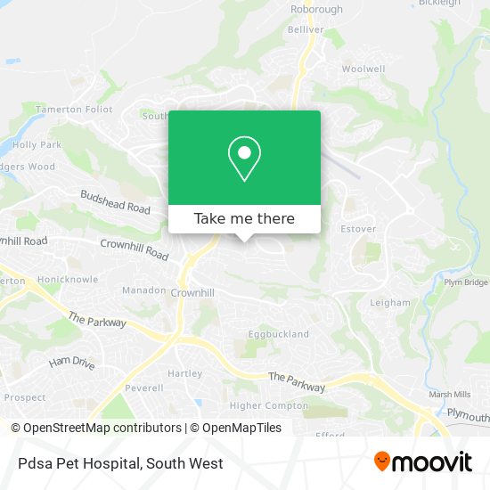 Pdsa Pet Hospital map