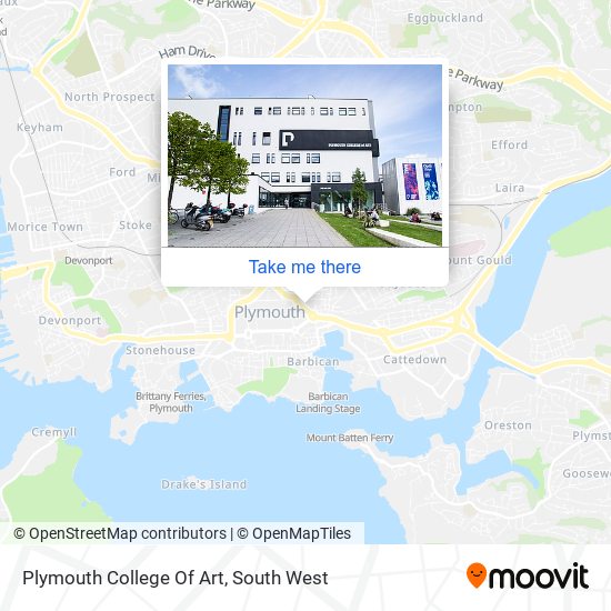 Plymouth College Of Art map