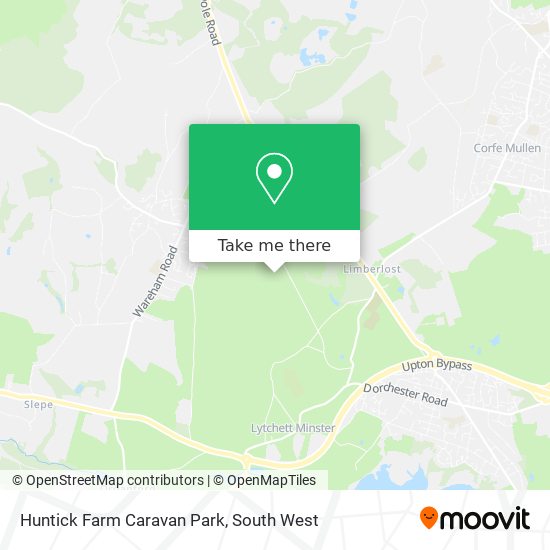 Huntick Farm Caravan Park map