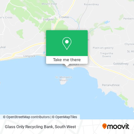 Glass Only Recycling Bank map