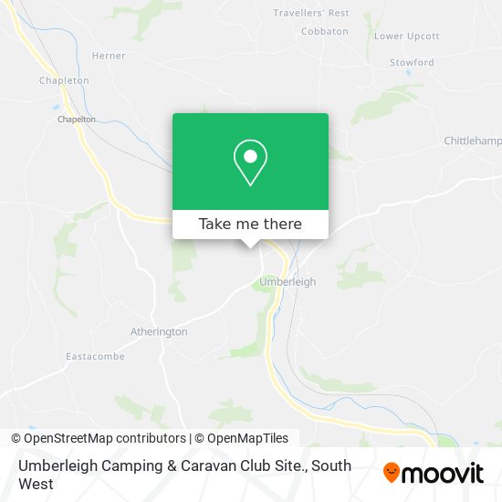 Umberleigh Camping & Caravan Club Site. map