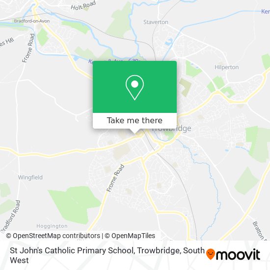 St John's Catholic Primary School, Trowbridge map