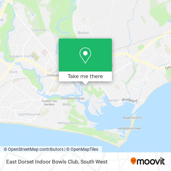 East Dorset Indoor Bowls Club map