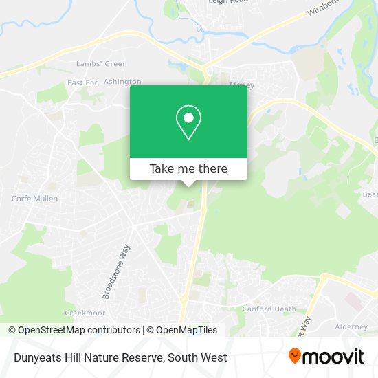 Dunyeats Hill Nature Reserve map