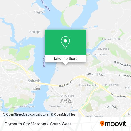 Plymouth City Motopark map