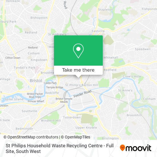 St Philips Household Waste Recycling Centre - Full Site map