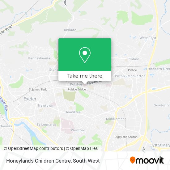 Honeylands Children Centre map