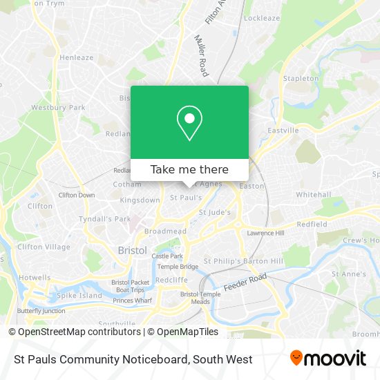 St Pauls Community Noticeboard map