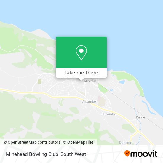 Minehead Bowling Club map