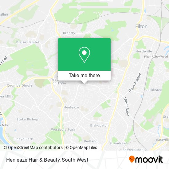 Henleaze Hair & Beauty map