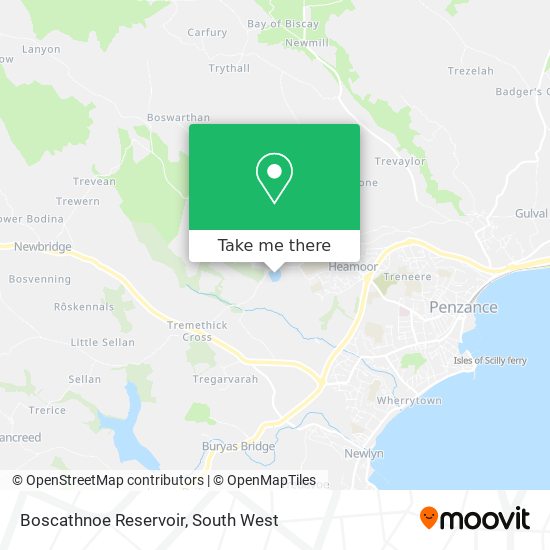 Boscathnoe Reservoir map