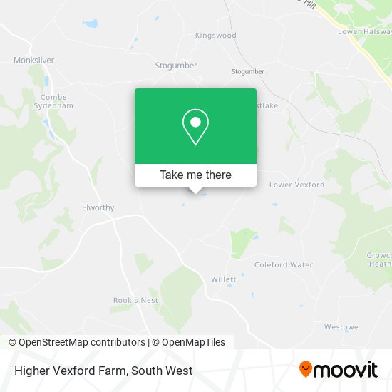Higher Vexford Farm map
