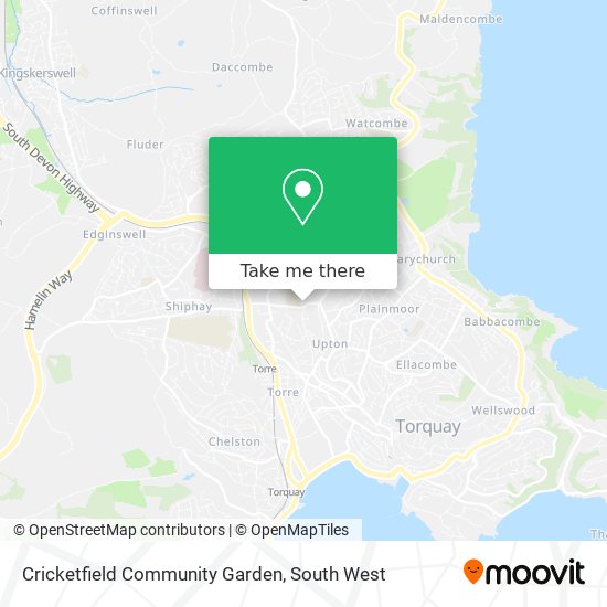 Cricketfield Community Garden map