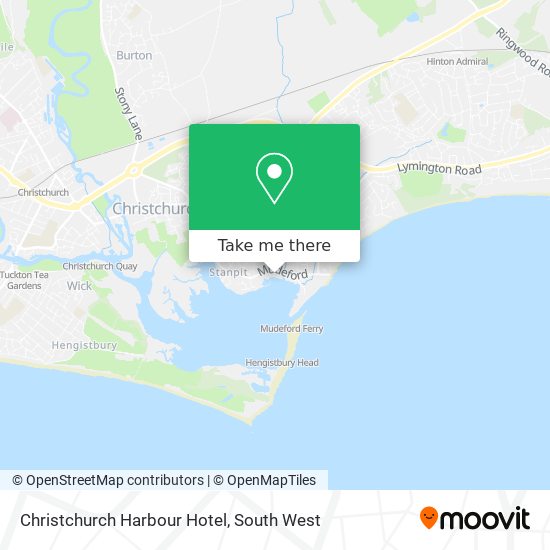 Christchurch Harbour Hotel map