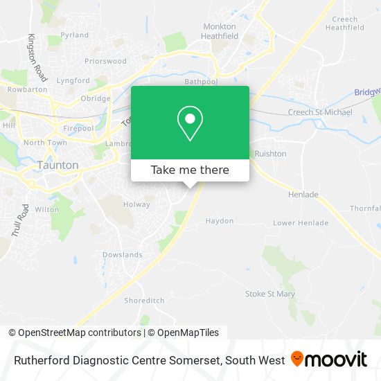 Rutherford Diagnostic Centre Somerset map