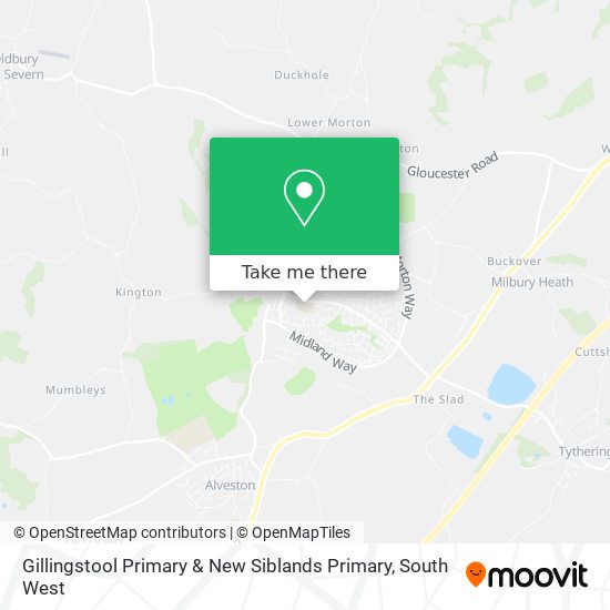 Gillingstool Primary & New Siblands Primary map