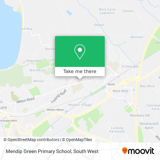 Mendip Green Primary School map