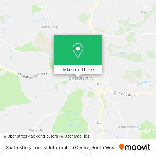 Shaftesbury Tourist Information Centre map