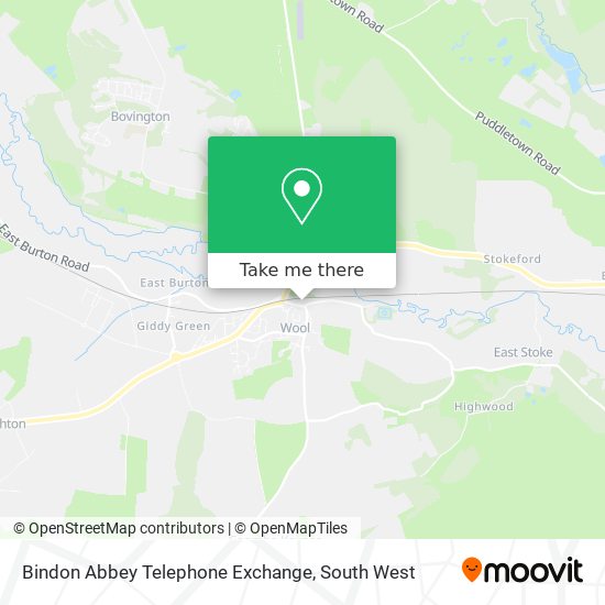 Bindon Abbey Telephone Exchange map