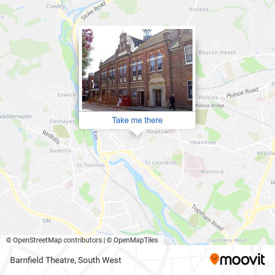 Barnfield Theatre map