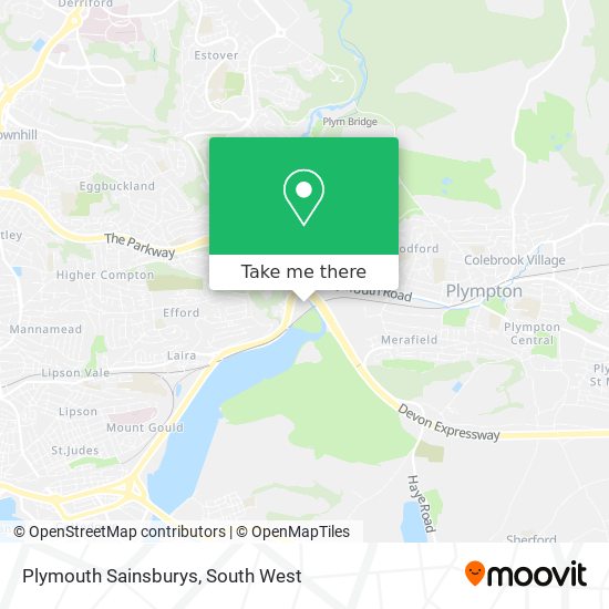 Plymouth Sainsburys map