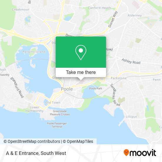 A & E Entrance map